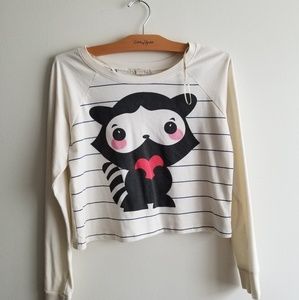 Long sleeved crop top